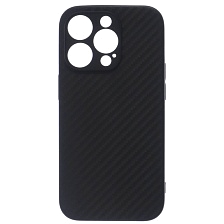Чехол накладка для APPLE iPhone 14 Pro (6.1"), силикон, карбон, цвет черный Чехол накладка для APPLE iPhone 14 Pro (6.1"), силикон, карбон, цвет черный
