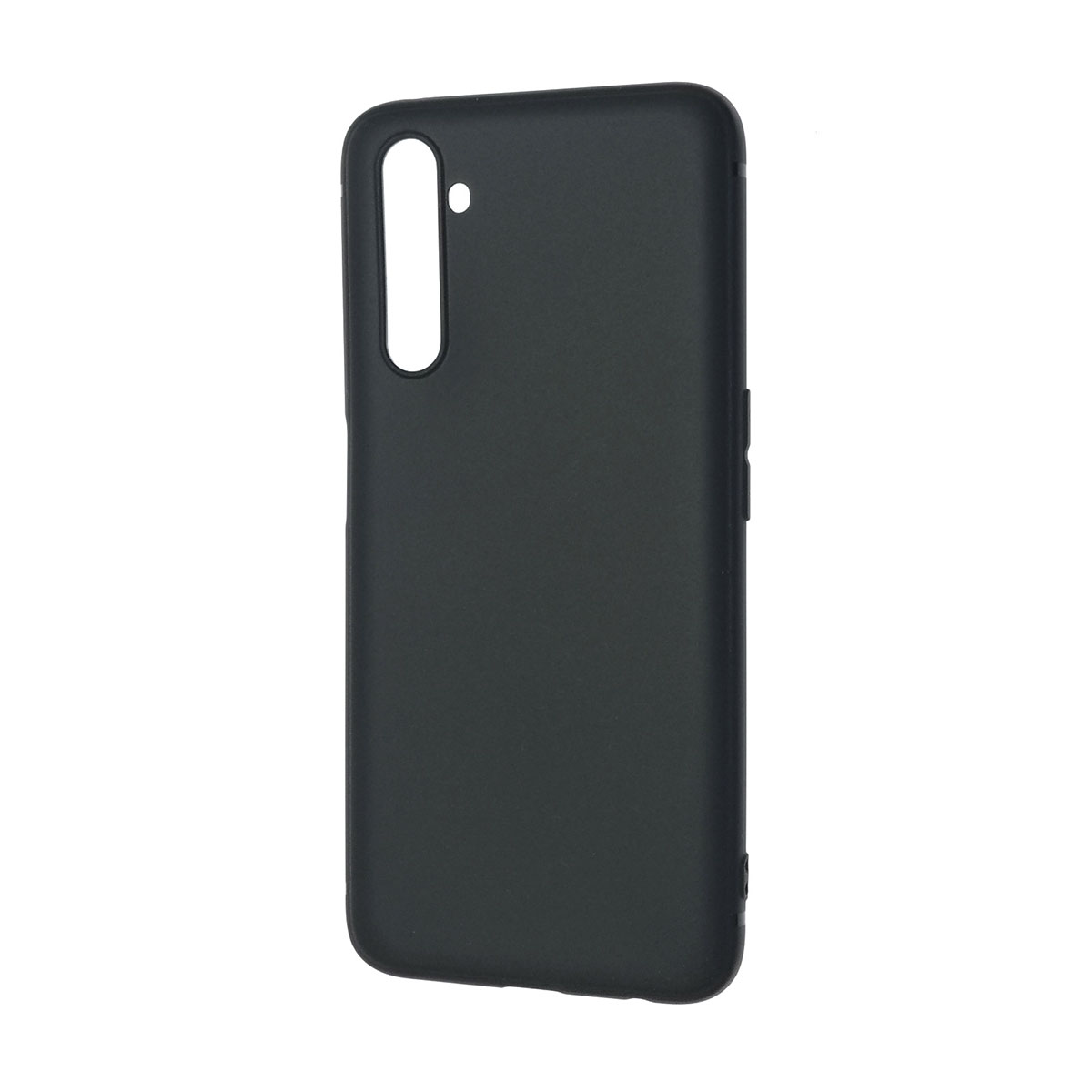 Чехол накладка для OPPO Realme 6 Pro, силикон, матовый, цвет черный.