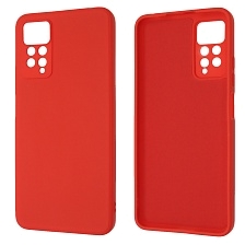 Чехол накладка для XIAOMI Redmi Note 11 Pro, Redmi Note 11 Pro 5G, силикон, бархат, цвет красный
