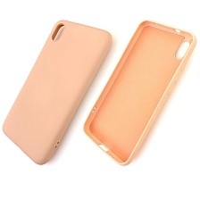 Чехол накладка для XIAOMI Redmi 7A, силикон, бархат, цвет персиковый.