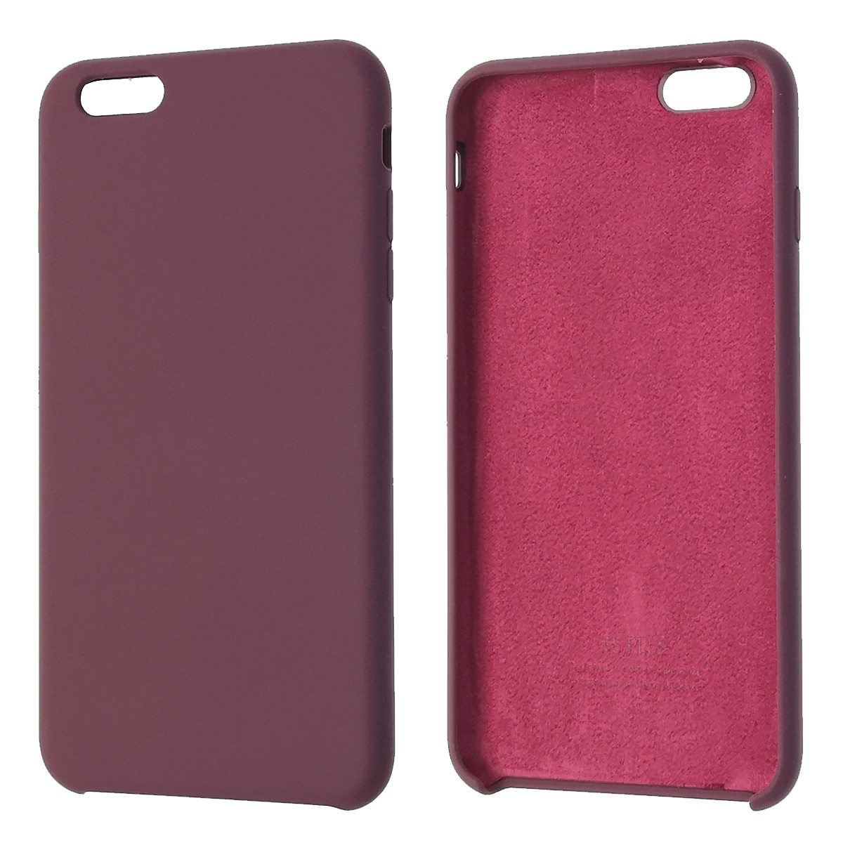Чехол накладка Silicon Case для APPLE iPhone 6 Plus, iPhone 6S Plus, силикон, бархат, цвет темно пурпурный Чехол накладка Silicon Case для APPLE iPhone 6 Plus, iPhone 6S Plus, силикон, бархат, цвет темно пурпурный