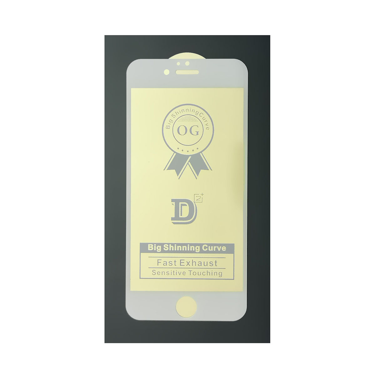 Защитное стекло D2+ PREMIUM для APPLE iPhone 6, iPhone 6G, iPhone 6S, цвет окантовки белый.