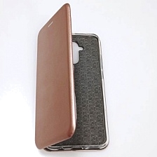 Чехол книжка для HUAWEI Mate 20 Lite, экокожа, визитница, цвет розовое золото