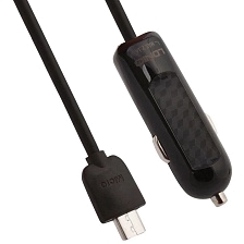 АЗУ (Автомобильное зарядное устройство) LDNIO DL-C25 со встроенным кабелем Micro USB, 2.1A, 1 USB, цвет черный | Последняя цена