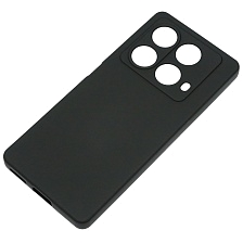Чехол накладка NANO для INFINIX NOTE 40 4G, защита камеры, силикон, бархат, цвет черный