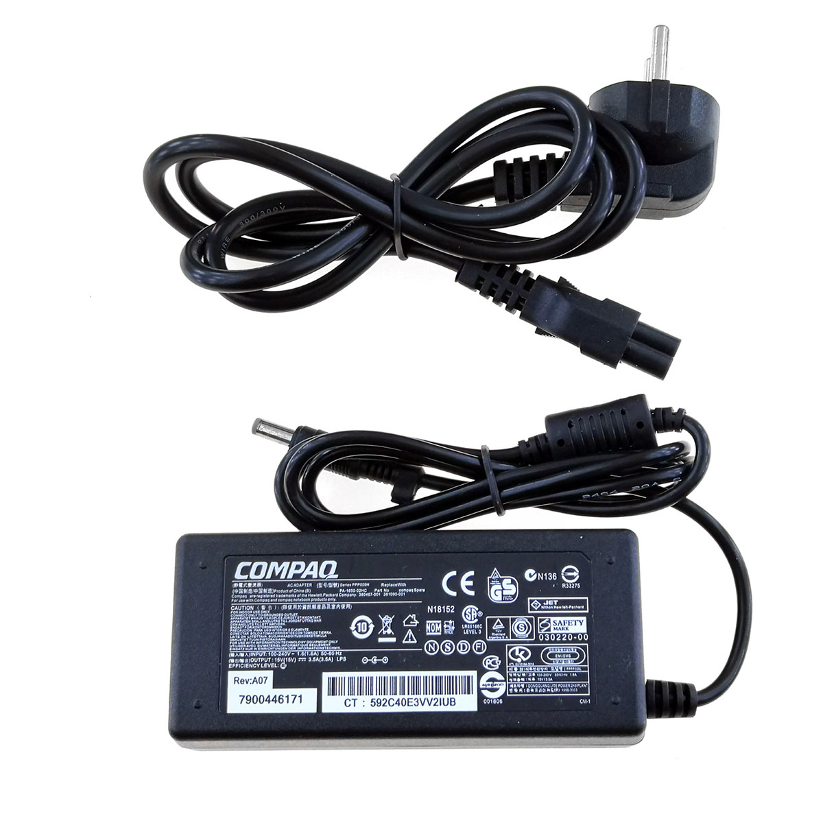 Блок питания для ноутбука HP Compaq 15V 3.5A 50W (4.74*1.7) PA-1650-02HC, цвет черный. Блок питания для ноутбука HP Compaq 15V 3.5A 50W (4.74*1.7) PA-1650-02HC, цвет черный.