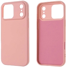 Чехол накладка Silicone Case для APPLE iPhone 17 Pro Max, силикон, бархат, цвет розовый