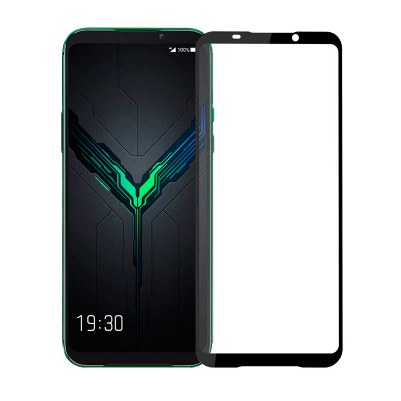 Защитное стекло Full Glue для XIAOMI Black Shark 2, цвет окантовки черный