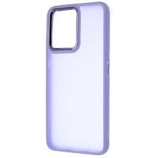 Чехол накладка для Realme 9 4G, силикон, пластик, цвет окантовки сиреневый