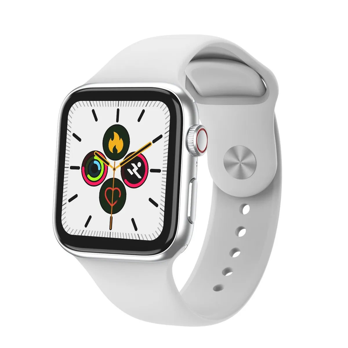 Смарт часы M26 Plus, шагомер, датчик пульса, цвет серебристый (распродажа -30%)