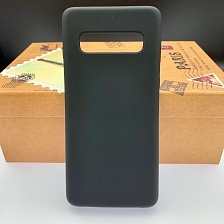 Чехол накладка Silicon Cover для SAMSUNG Galaxy S10 Plus (SM-G975), силикон, бархат, цвет чрный.