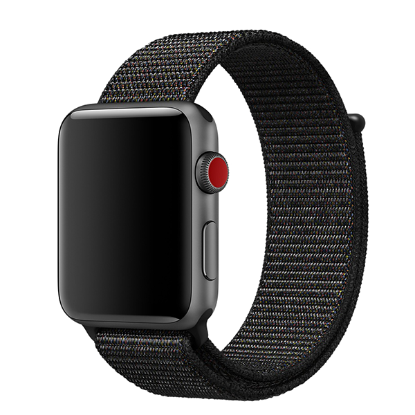 Ремешок для часов Apple Watch (38-40 мм), нейлон, цвет темно-серый