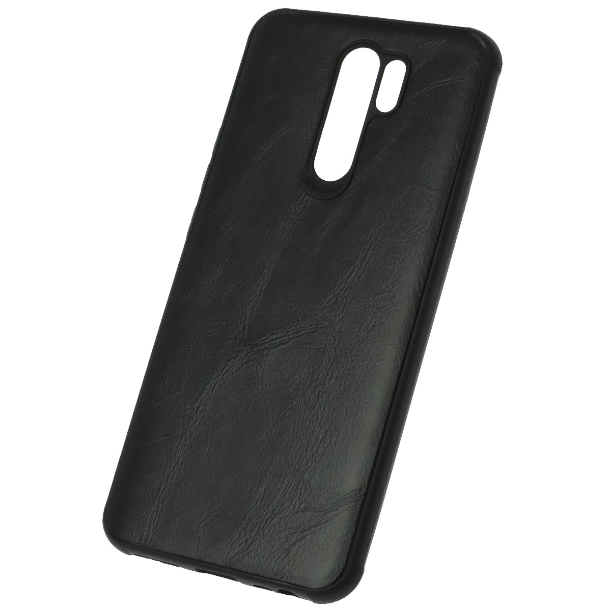 Чехол накладка для XIAOMI Redmi 9, силикон, текстура кожи, цвет черный Чехол накладка для XIAOMI Redmi 9, силикон, текстура кожи, цвет черный