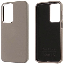 Чехол накладка VICTORIA для SAMSUNG Galaxy A17, A26 5G, силикон, пластик, текстура кожи, бархат, цвет серый