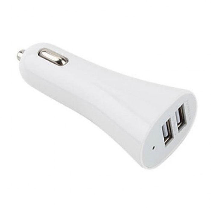 АЗУ (Автомобильное зарядное устройство) адаптер 2USB выхода 2A, цвет белый. АЗУ (Автомобильное зарядное устройство) адаптер 2USB выхода 2A, цвет белый.