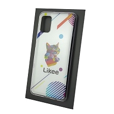 Чехол накладка Vinil для SAMSUNG Galaxy A31 (SM-A315), силикон, рисунок Likee Cat. Чехол накладка Vinil для SAMSUNG Galaxy A31 (SM-A315), силикон, рисунок Likee Cat.