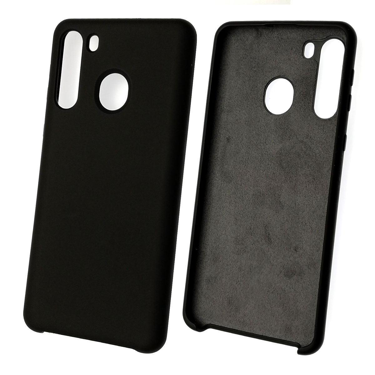 Чехол накладка Silicon Cover для SAMSUNG Galaxy A21 (SM-A215), силикон, бархат, цвет черный. Чехол накладка Silicon Cover для SAMSUNG Galaxy A21 (SM-A215), силикон, бархат, цвет черный.