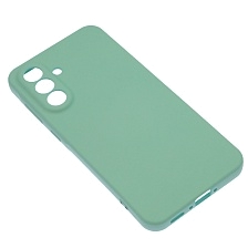 Чехол накладка Silicon Cover для SAMSUNG Galaxy A56, защита камеры, силикон, бархат, цвет бирюзовый