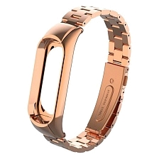 Ремешок для Xiaomi Mi Band 5, металл, цвет розовое золото Ремешок для Xiaomi Mi Band 5, металл, цвет розовое золото