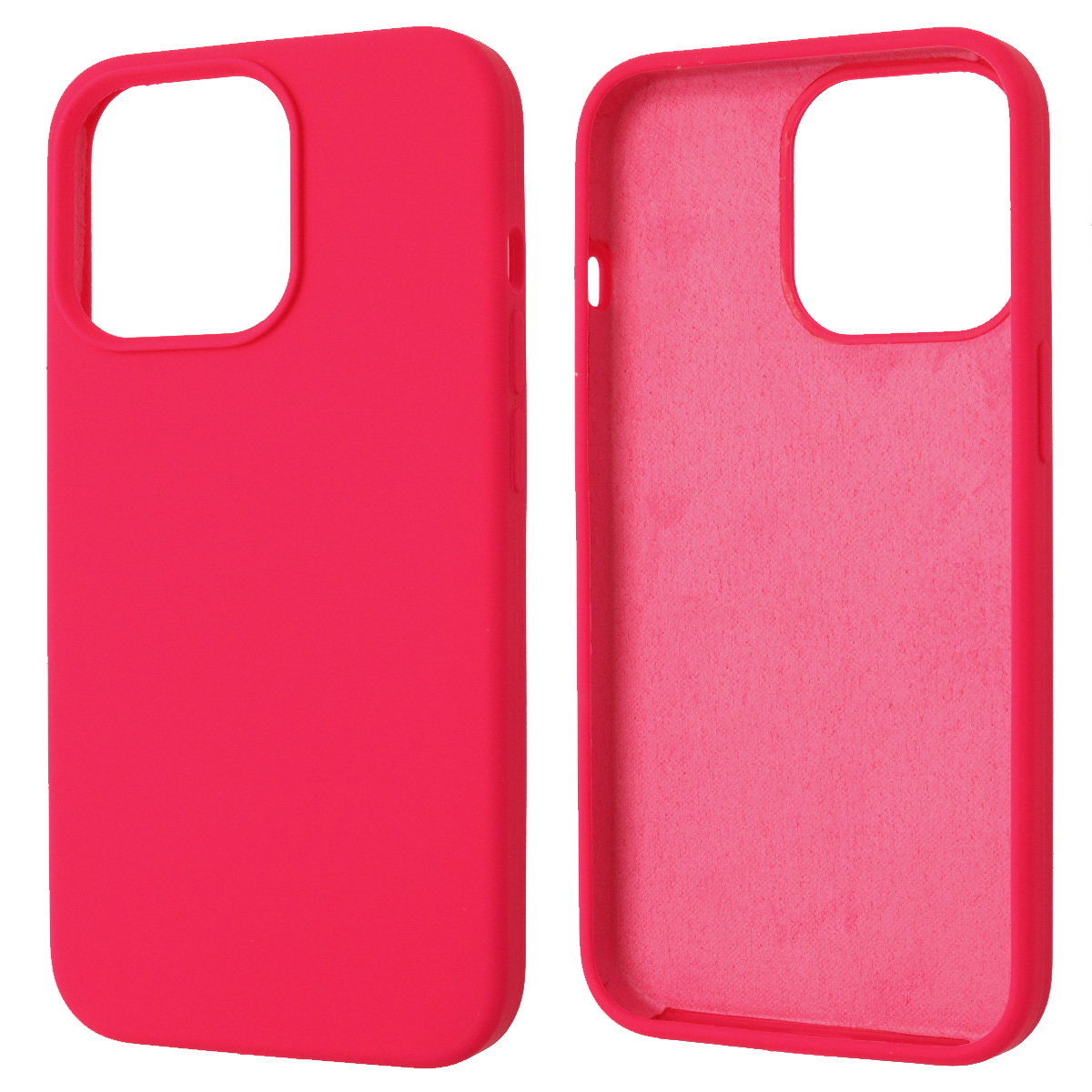 Чехол накладка Silicon Case для APPLE iPhone 13 Pro (6.1), силикон, бархат, цвет фуксия Чехол накладка Silicon Case для APPLE iPhone 13 Pro (6.1), силикон, бархат, цвет фуксия