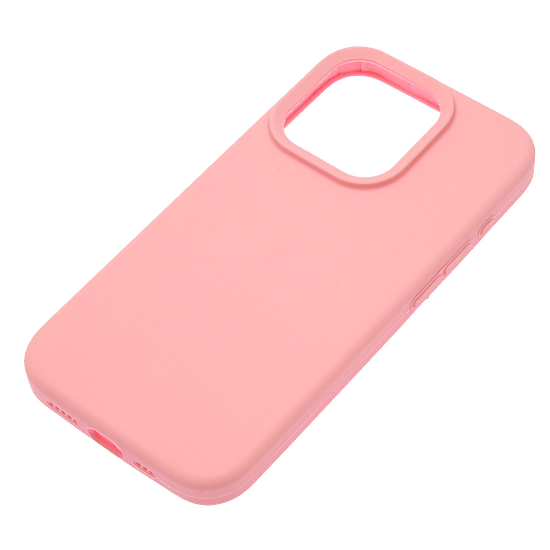 Чехол накладка Silicone Case для APPLE iPhone 15 Pro, бархатная подложка, цвет розовый