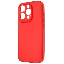 Чехол накладка для APPLE iPhone 16 Pro, защита камеры, силикон, цвет красный Чехол накладка для APPLE iPhone 16 Pro, защита камеры, силикон, цвет красный