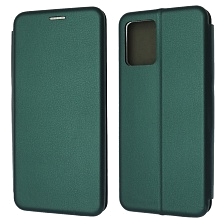 Чехол книжка STYLISH для Realme 8i, экокожа, визитница, цвет темно зеленый Чехол книжка STYLISH для Realme 8i, экокожа, визитница, цвет темно зеленый