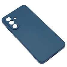 Чехол накладка NANO для SAMSUNG Galaxy A56 5G, защита камеры, силикон, бархат, цвет темно синий