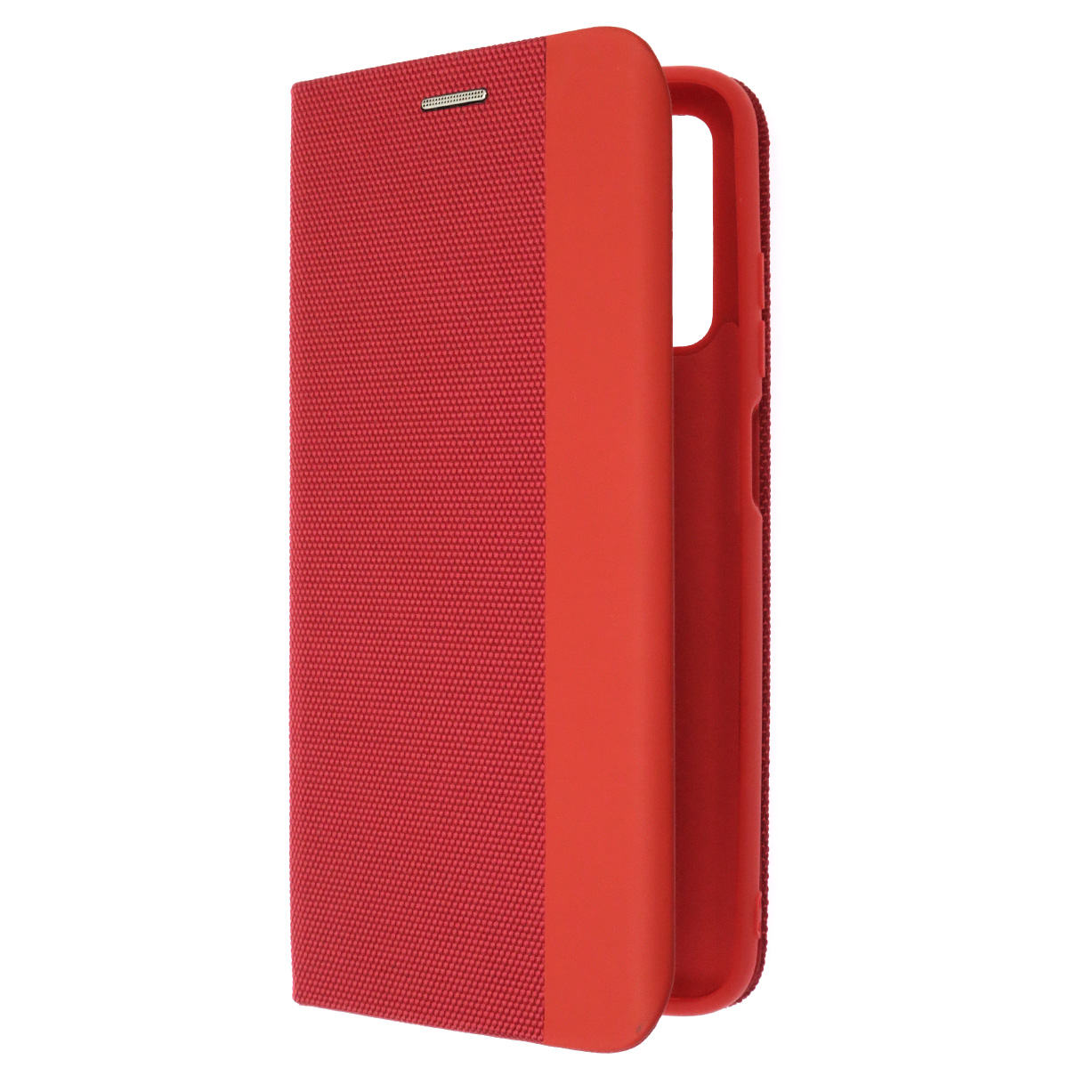 Чехол книжка MESH для XIAOMI Redmi 10 (2021), Redmi 10 (2022), текстиль, силикон, бархат, визитница, цвет красный