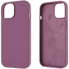 Чехол накладка Silicon Case для APPLE iPhone 15 (6.1"), силикон, бархат, цвет светло лиловый