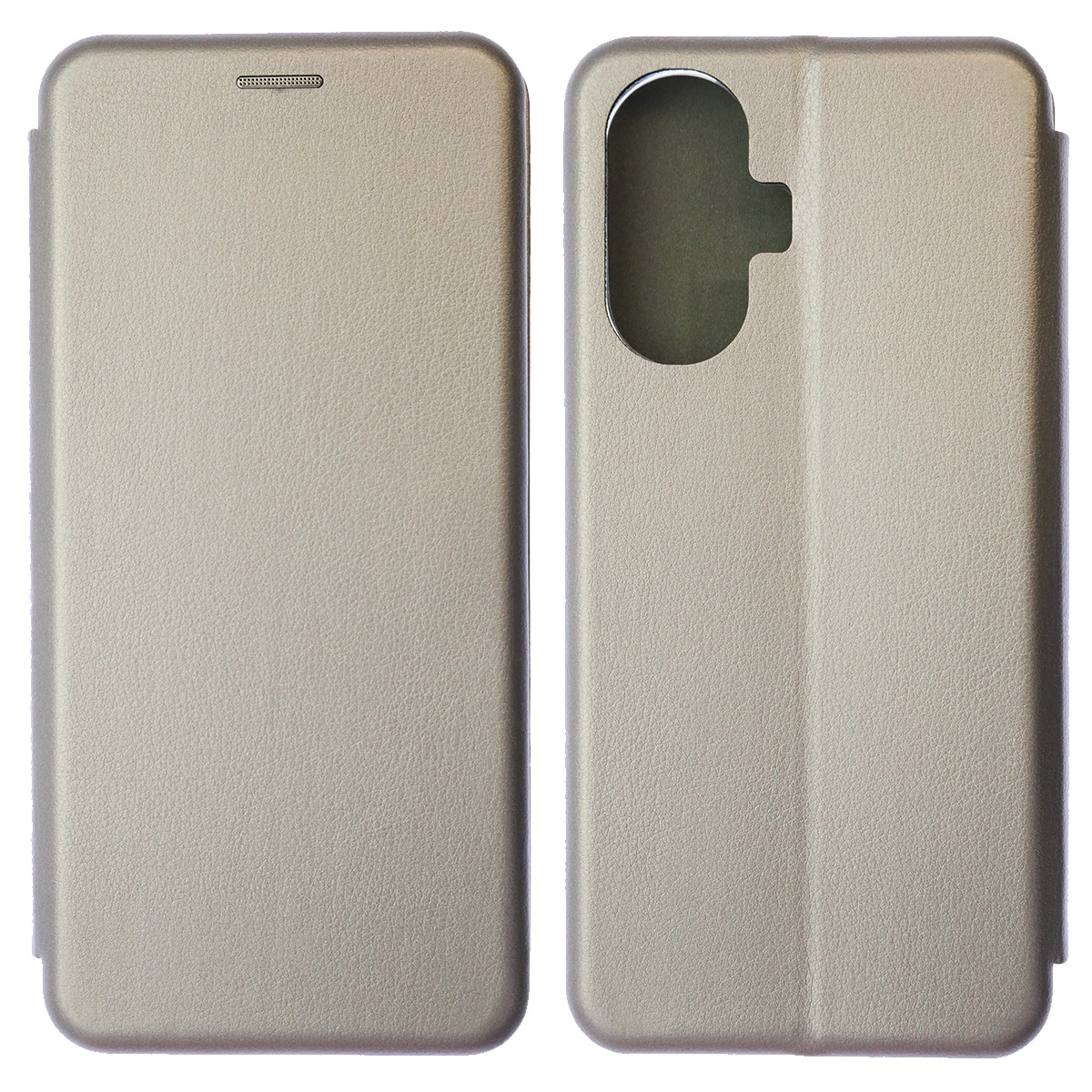 Чехол книжка STYLISH для Realme C55, экокожа, визитница, цвет серебристый Чехол книжка STYLISH для Realme C55, экокожа, визитница, цвет серебристый