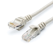 Патч-корд ATCOM GL3962 U/UTP Cat 5e, сетевой кабель для интернета, длина 1 метр, цвет серый