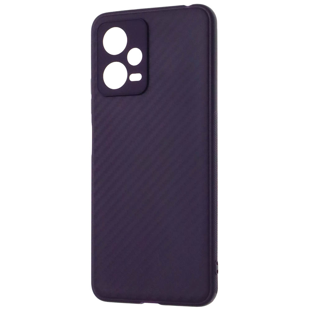 Чехол накладка для XIAOMI POCO X5, Redmi Note 12 5G, силикон, карбон, цвет темно фиолетовый Чехол накладка для XIAOMI POCO X5, Redmi Note 12 5G, силикон, карбон, цвет темно фиолетовый