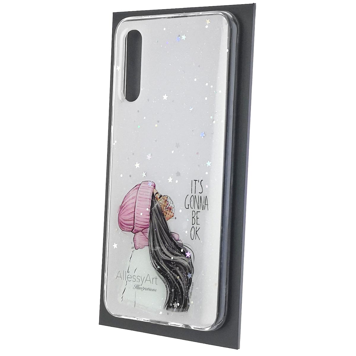 Чехол накладка Vinil для SAMSUNG Galaxy A50 (SM-A505), A30s (SM-A307), A50s (SM-A507), силикон, блестки, глянцевый, рисунок It's Gonna Be Ok Чехол накладка Vinil для SAMSUNG Galaxy A50 (SM-A505), A30s (SM-A307), A50s (SM-A507), силикон, блестки, глянцевый, рисунок It's Gonna Be Ok