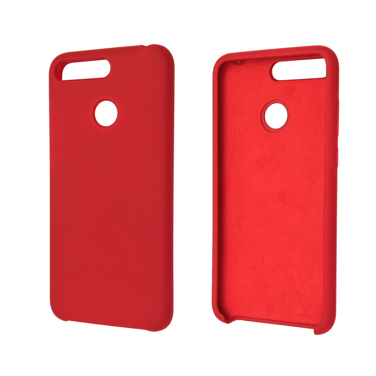 Чехол накладка Silicon Cover для HUAWEI Honor 7A Pro, Honor 7C, Y6 2018, Y6 Prime, силикон, бархат, цвет красный