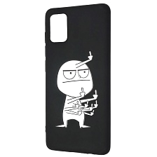 Чехол накладка imcase для SAMSUNG Galaxy A51 (SM-A515), A31 (SM-A315), силикон, рисунок Человечек