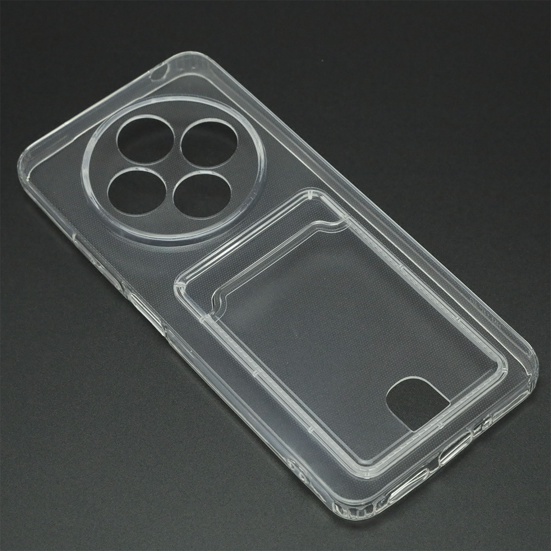 Чехол накладка CARD CASE для XIAOMI Redmi 14C, POCO C75, POCO M7, силикон, защита камеры, отдел для карт, цвет прозрачный