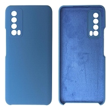 Чехол накладка Silicon Cover для HUAWEI P Smart 2021, силикон, бархат, цвет джинсовый Чехол накладка Silicon Cover для HUAWEI P Smart 2021, силикон, бархат, цвет джинсовый