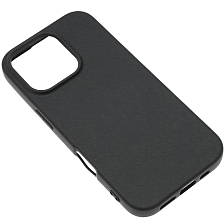 Чехол накладка NANO для APPLE iPhone 16 Pro (6.3"), силикон, бархат, цвет черный