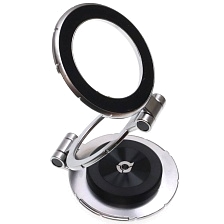 Автомобильный магнитный держатель QAYAN QH-176 с креплением под MagSafe для смартфона, на приборную панель, цвет серебристый