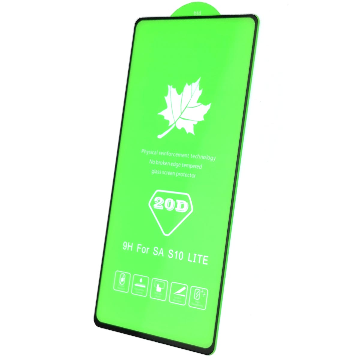 Защитное стекло 20D для SAMSUNG Galaxy S10 Lite (SM-G770), цвет окантовки черный