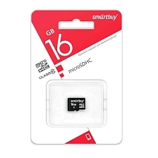 Карта памяти MicroSDHC 16GB SMARTBUY Class 10, без адаптера, цвет черный Карта памяти MicroSDHC 16GB SMARTBUY Class 10, без адаптера, цвет черный