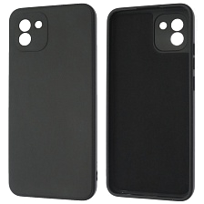 Чехол накладка для SAMSUNG Galaxy A03 (SM-A035F), силикон, бархат, цвет черный Чехол накладка для SAMSUNG Galaxy A03 (SM-A035F), силикон, бархат, цвет черный
