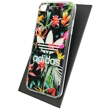 Чехол накладка для APPLE iPhone 7 Plus, iPhone 8 Plus, силикон, глянцевый, рисунок цветочный Adidas Чехол накладка для APPLE iPhone 7 Plus, iPhone 8 Plus, силикон, глянцевый, рисунок цветочный Adidas