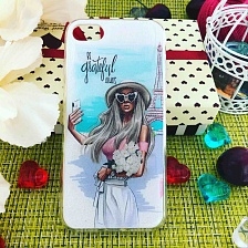Чехол накладка для APPLE iPhone 7, 8, силикон, рисунок Be grateful ALWAYS.