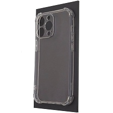 Чехол накладка для APPLE iPhone 13 Pro, защита камеры, усиленные края, силикон, прозрачный Чехол накладка для APPLE iPhone 13 Pro, защита камеры, усиленные края, силикон, прозрачный
