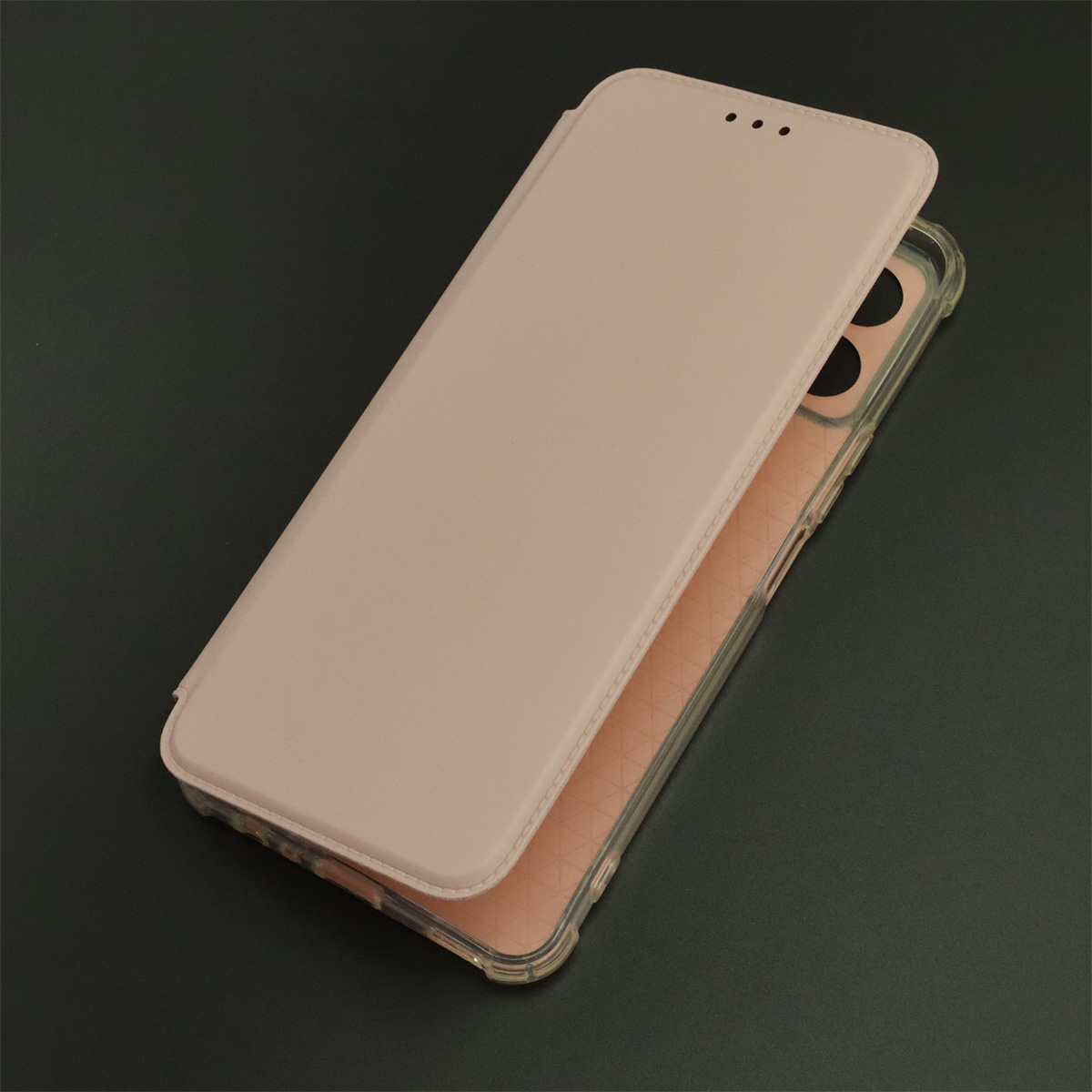 Чехол книжка для HUAWEI Honor X8, экокожа, визитница, цвет розовый песок