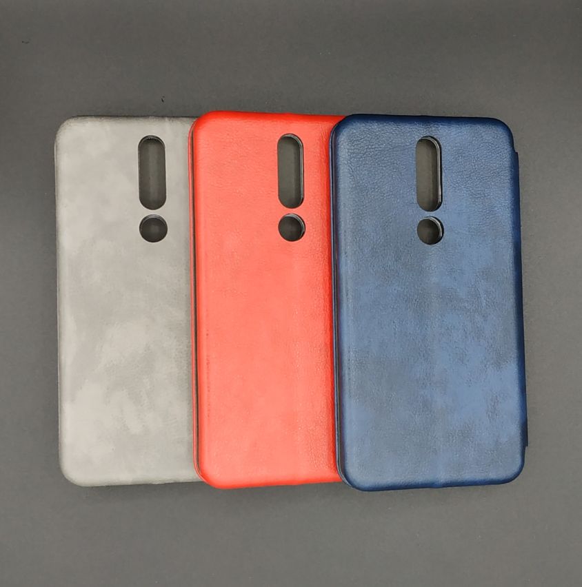 Чехол книжка для NOKIA 3.1 Plus (TA-1118), экокожа, визитница, цвет серый Чехол книжка для NOKIA 3.1 Plus (TA-1118), экокожа, визитница, цвет серый