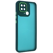 Чехол накладка KING для XIAOMI Redmi 10C, POCO C40, силикон, пластик, защита камеры, цвет окантовки темно зеленый Чехол накладка KING для XIAOMI Redmi 10C, POCO C40, силикон, пластик, защита камеры, цвет окантовки темно зеленый
