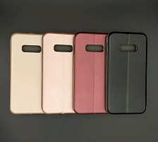 Чехол книжка для SAMSUNG Galaxy S10e (SM-G970), экокожа, визитница, цвет бордовый.